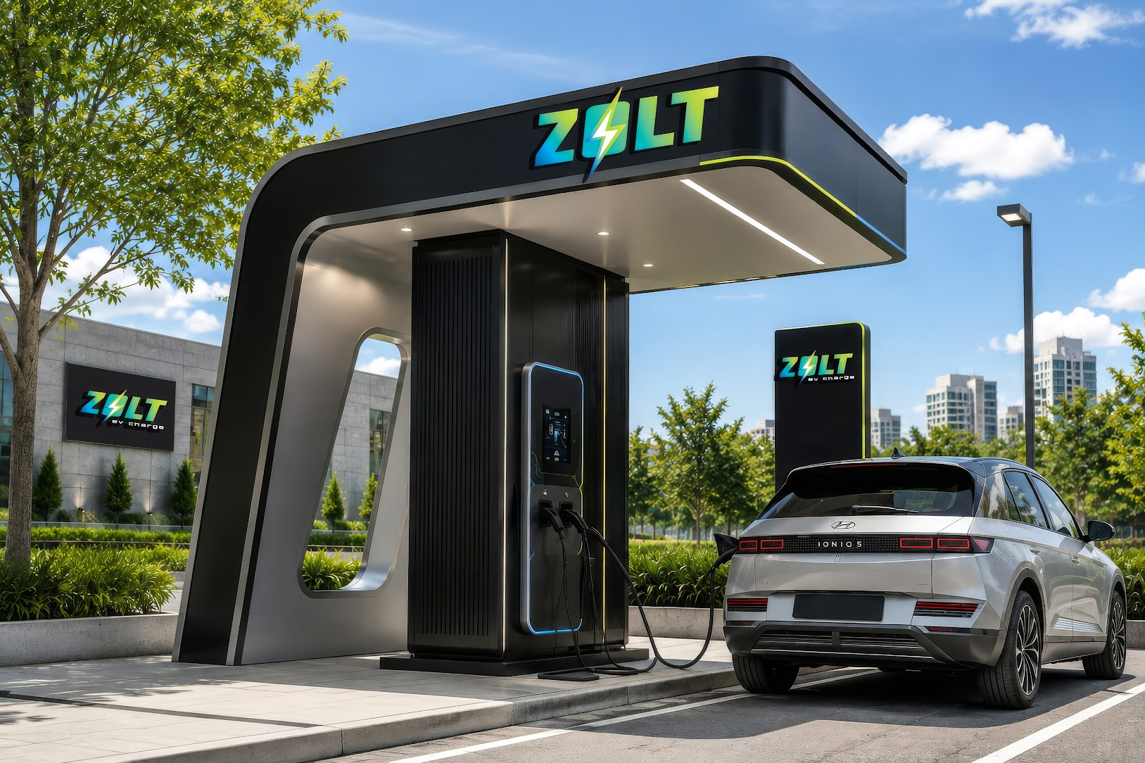 ZOLT Premium Standalone EV Charge Station Setup
