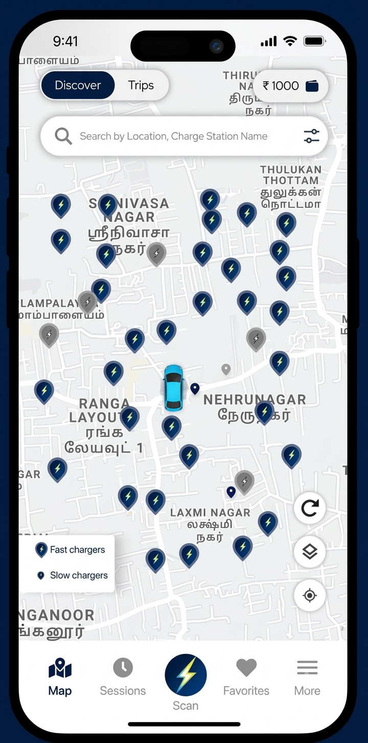 ZOLT Charge Mobile App Interface
